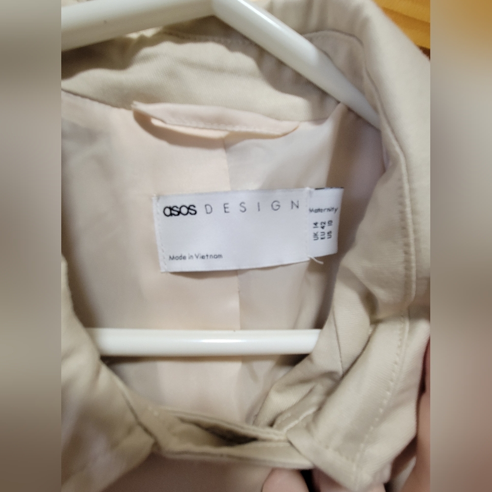 ASOS Maternity Trench Coat Size 10 UK 14 - Picture 2 of 4